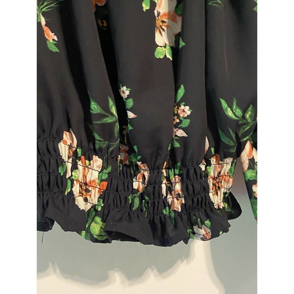 ALLISON Joy Medium Blouse Shirt Blue Floral - Picture 9 of 9